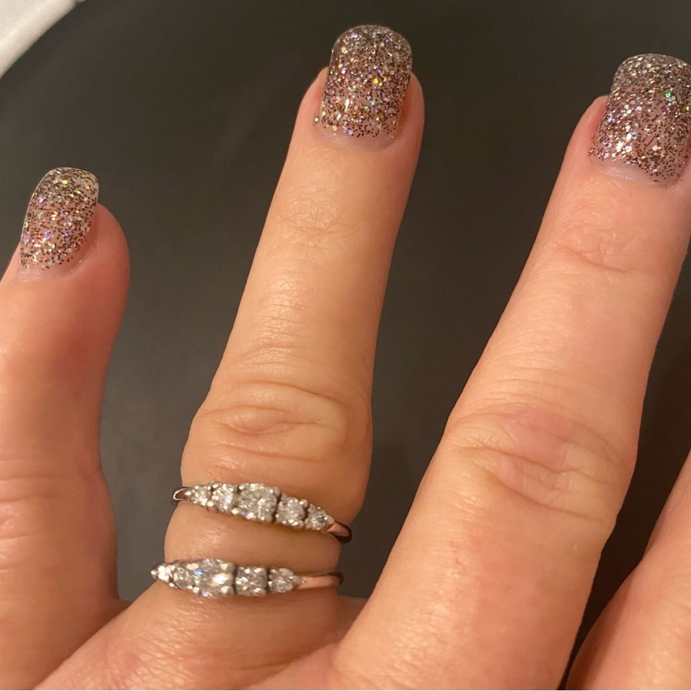 Custom white gold diamond bands